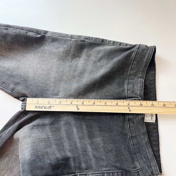 By Together Black Denim High Rise Flare Bell Bottom Jeans Boho Hippie Size Small - Picture 5 of 7